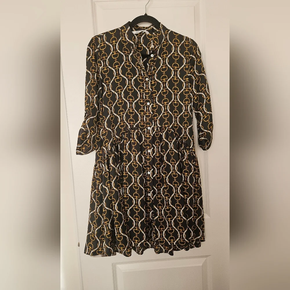 Zara Chain Print Dress XS - Picture 4 of 7